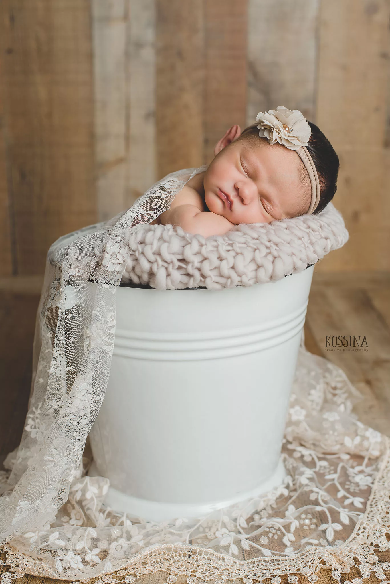 newborn girl bucket