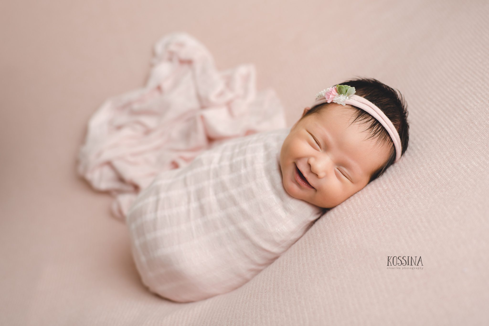 newborn soft pink photoshoot