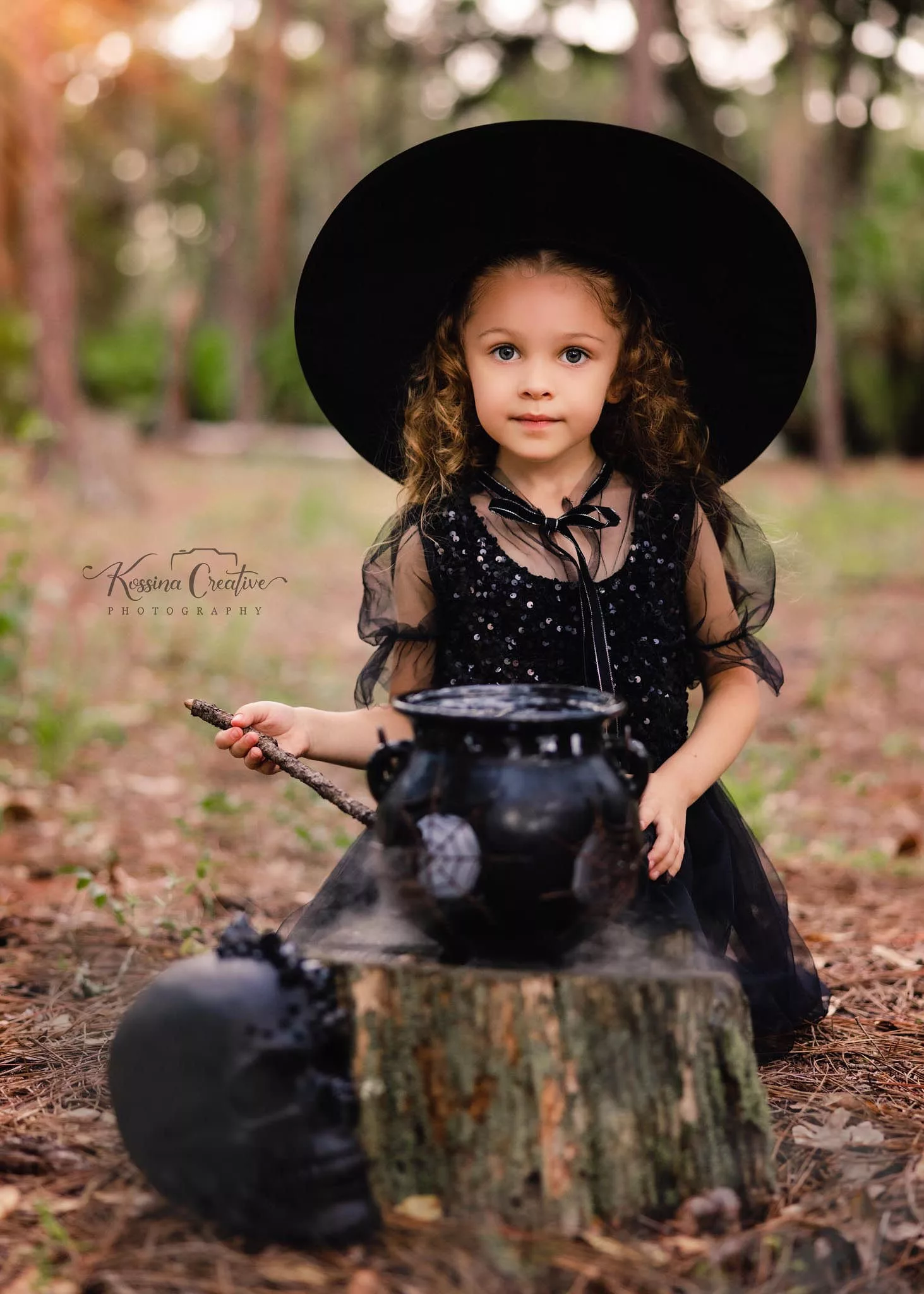 Orlando Family Photographer Birthday Photoshoot out door witch brew