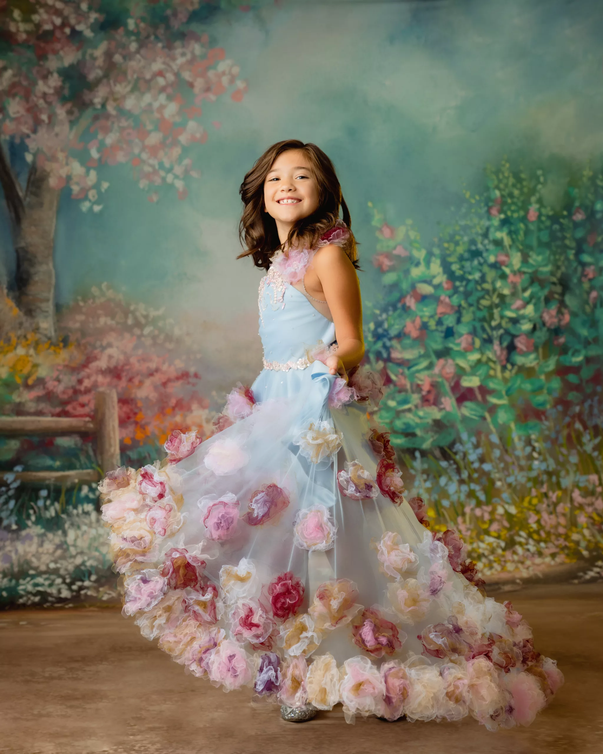 Orlando Family Photographer Birthday Photoshoot flower dress