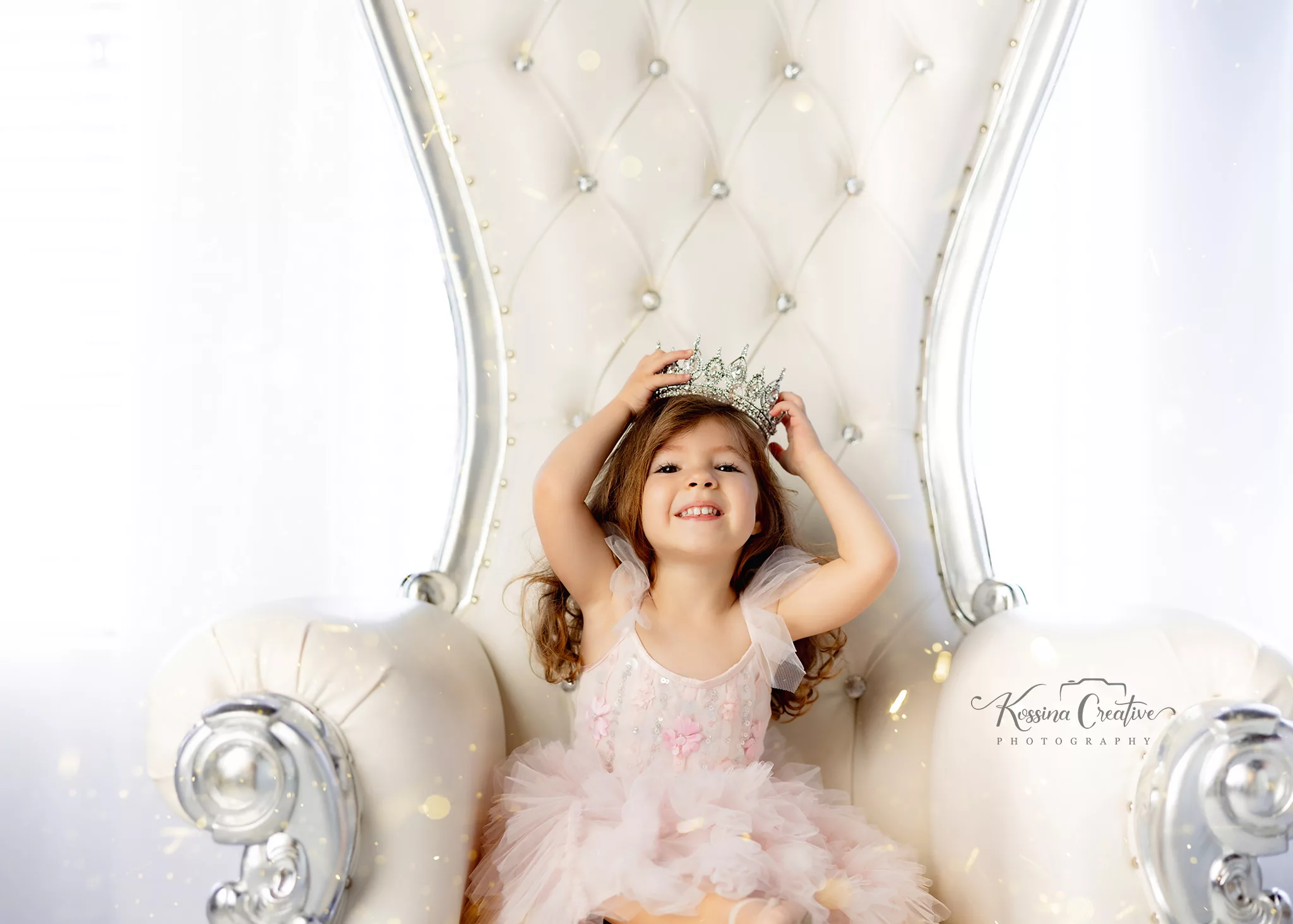 Orlando Family Photographer Birthday Photoshoot royal chair with crown