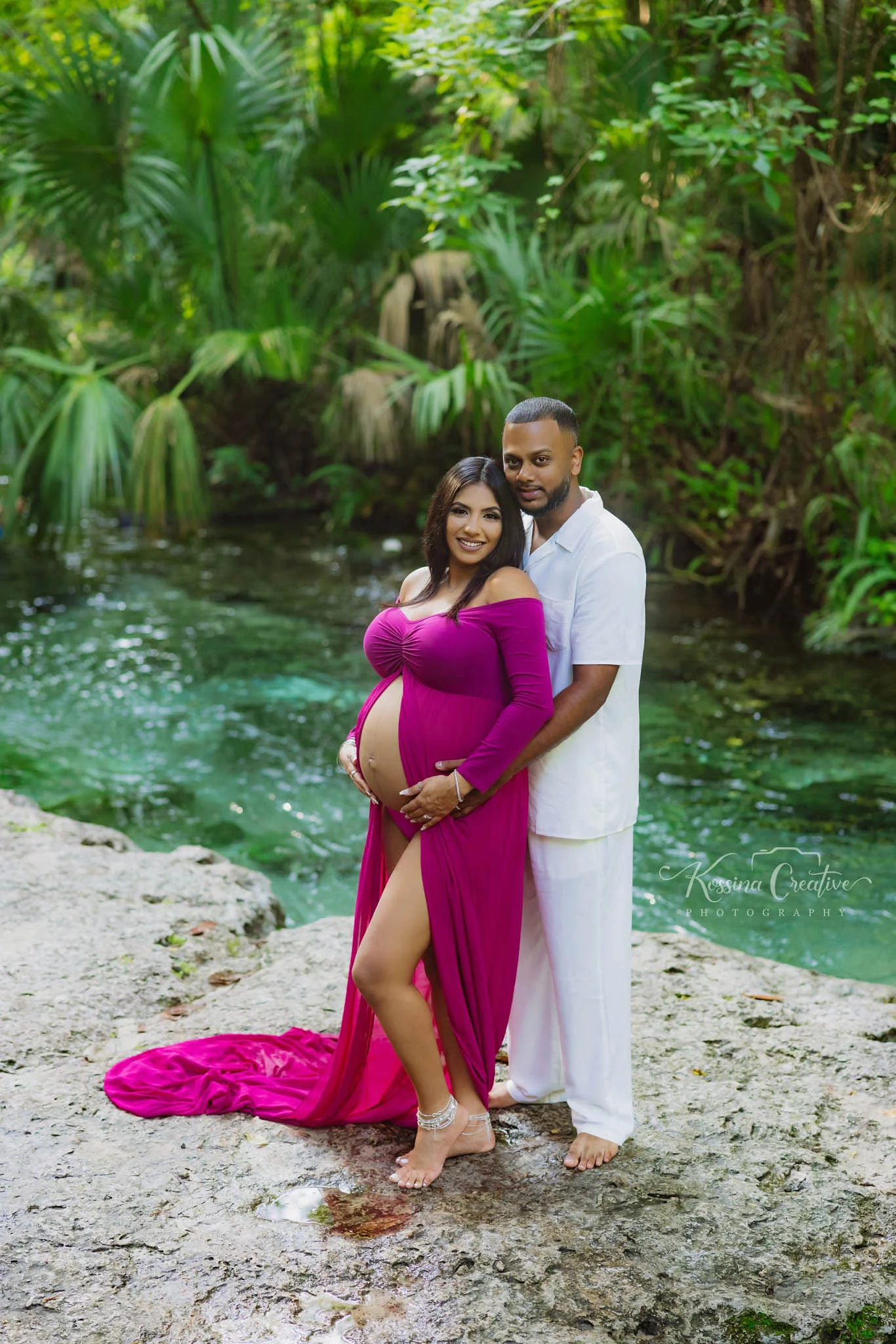 Orlando Maternity Photographer Pregnancy photography rock springs fuscia dress
