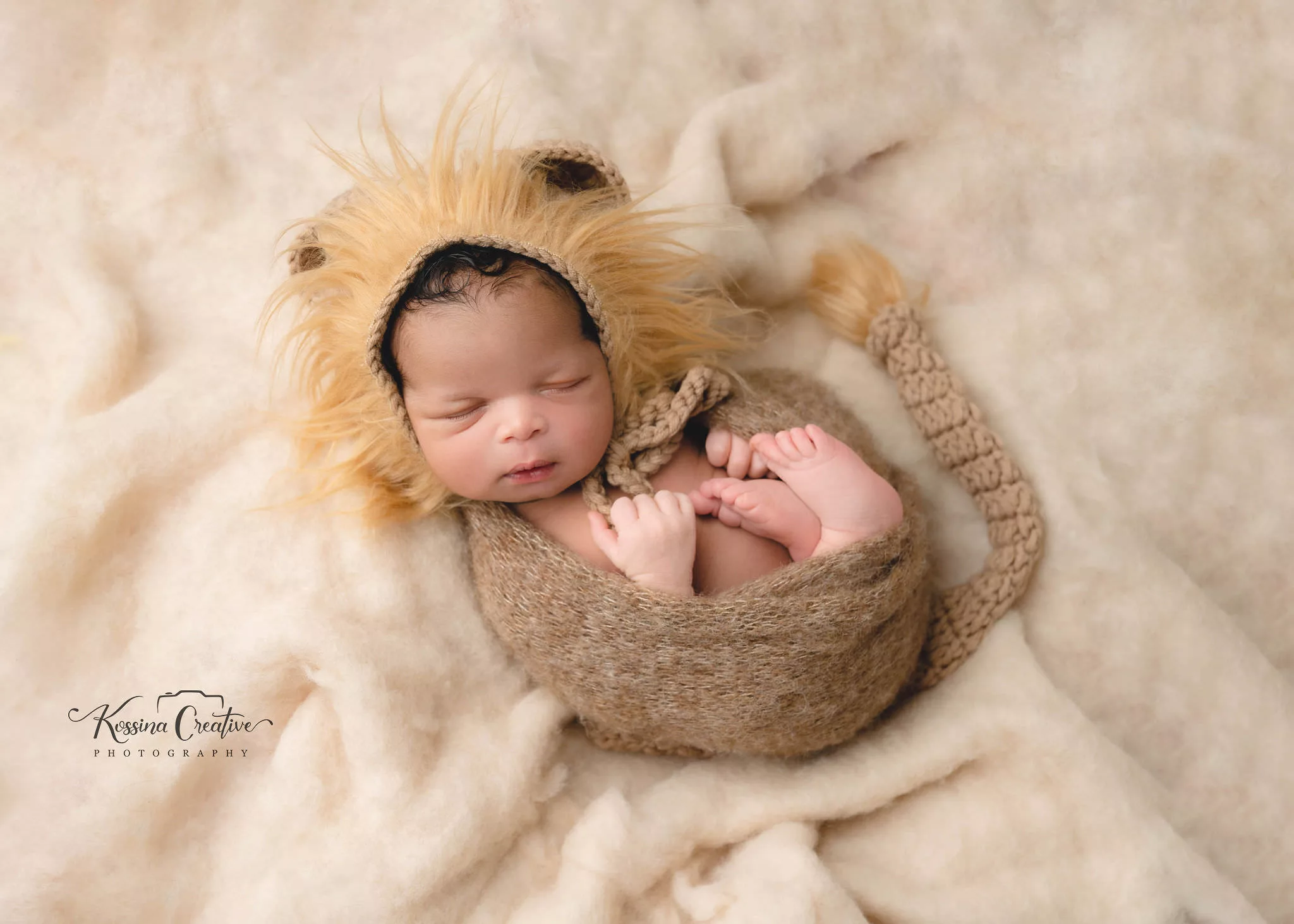 Orlando newborn photography baby photo studio baby boy lion